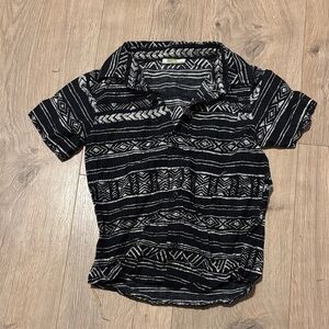 Boys Aztec Short Sleeved Button Up